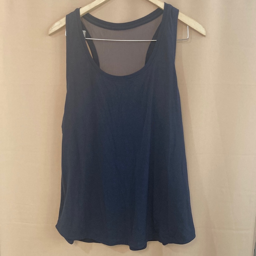 Navy blue Dip tank top